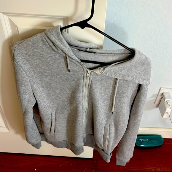 Shein light grey zip cropped fit - Picture 1 of 1